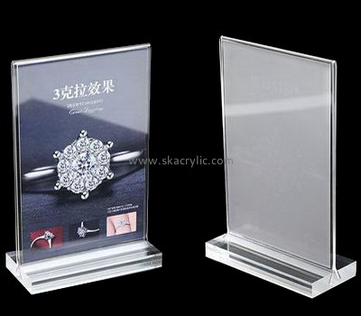 Acrylic products manufacturer customize clear acrylic plastic menu holders sign stand SH-173