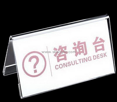 Acrylic manufacturers china customize acrylic plastic tabletop sign holder SH-169