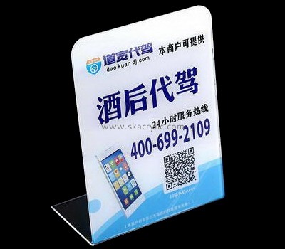 Customized acrylic table sign stands SH-333