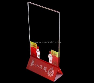 Customized clear plastic stands for signs SH-350