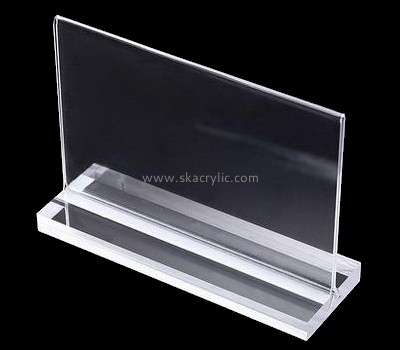 Bespoke transparent lucite stand up sign holders SH-362