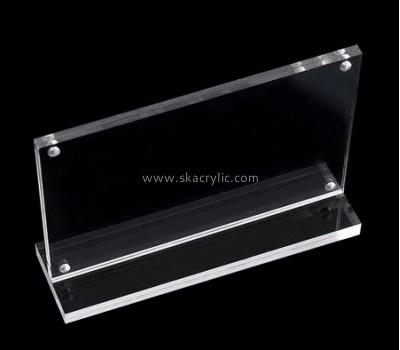 Bespoke transparent lucite table top poster display SH-367