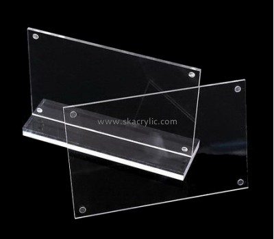 Bespoke transparent lucite table sign stand SH-369