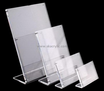 Bespoke clear acrylic table top poster holder SH-390