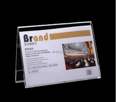 China acrylic manufacturer customize table tent holders displays stand alone sign holder SH-237