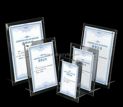 Acrylic display manufacturers customize acrylic poster display stands plastic picture frame holders SH-241