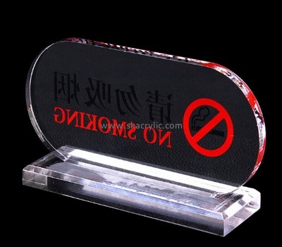 Custom acrylic no smoking block sign SH-696