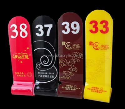 Factory wholesale acrylic table number sign holder BS-004