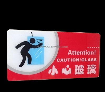 Factory custom design acrylic warning sign BS-009