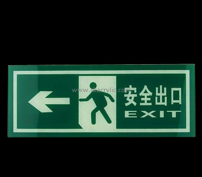 Custom design acrylic emergency exit sign board BS-019