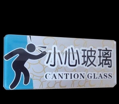 Customized acrylic warning sign in hotels acrylic sign board caution sign board BS-035