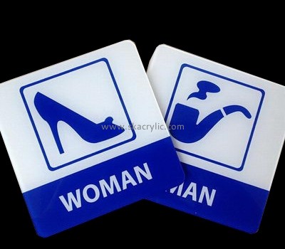 Hot sale acrylic toilet sign plate signboard plexiglass signs BS-047