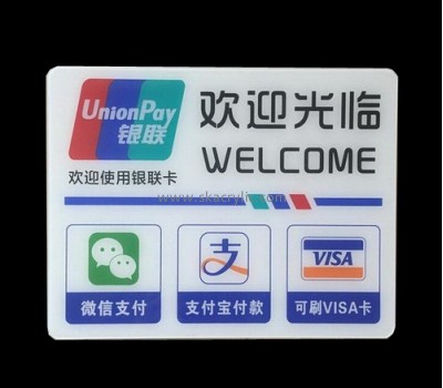 China acrylic products manufacturer wholesale acrylic welcome sign acrylic plastic signs BS-072