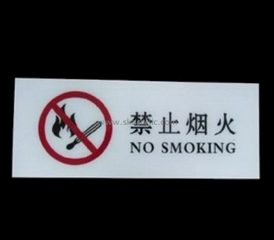 Acrylic manufacturers customized plastic please no smoking sign board BS-134