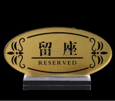OEM supplier customized tabletop acrylic reservation sign BS-182