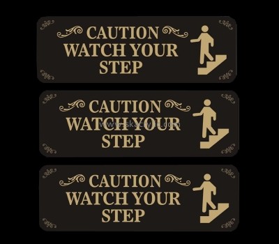 China acrylic manufacturer custom plexiglass caution sign perspex watch your step sign BS-204