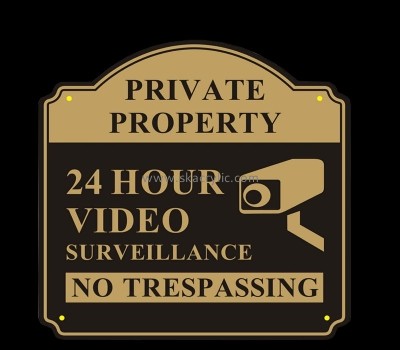 Plexiglass display manufacturer custom acrylic privat property sign perspex no trespassing signs BS-205