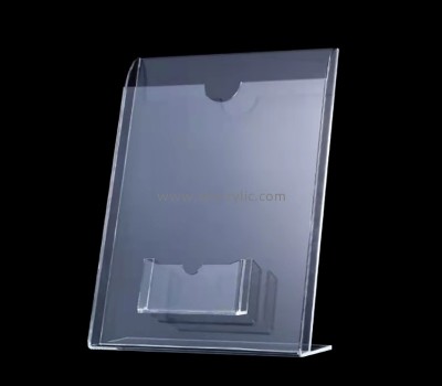 Plexiglass display supplier custom acrylic sign holder with business card holder SH-754