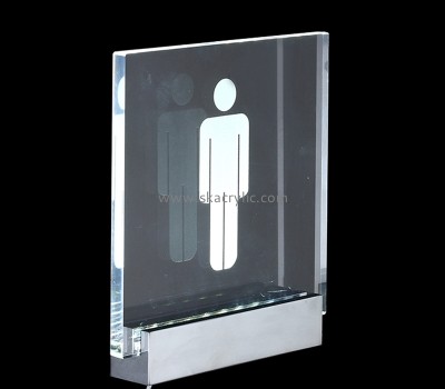 Acrylic item manufacturer custom perspex restroom LED sign SH-757