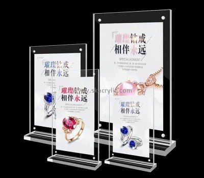 Acrylic products supplier custom plexiglass advertising sign display stand SH-758