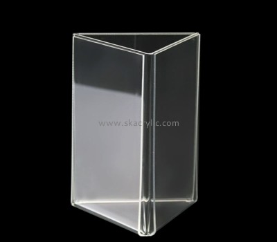 Acrylic display manufacturer custom plexiglass three panel sided table menu holder SH-764