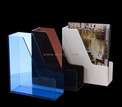 Acrylic item supplier custom plexiglass magazine file holder desk organizer BH-2319