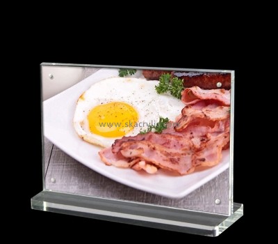 Acrylic products manufacturer custom lucite menu advertising sign holder SH-771