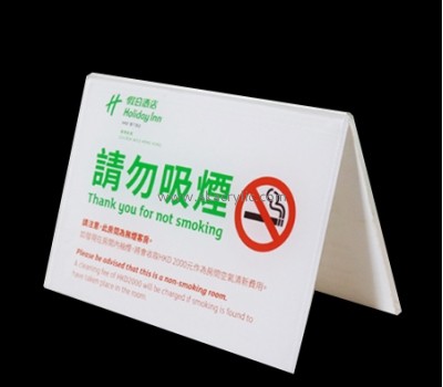 Perspex display manufacturer custom acrylic V shape no smoking sign SH-775