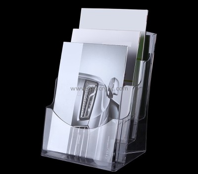 Lucite products supplier custom acrylic 3 tiers pamphlet holders BH-2339