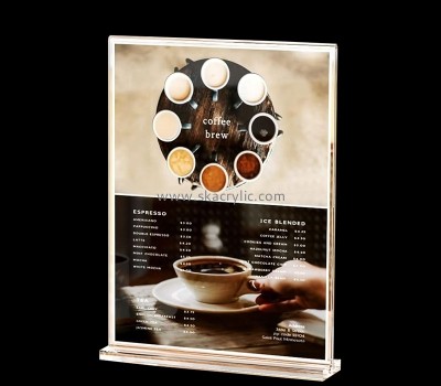 China plexiglass manufacturer custom acrylic coffee shop menu holder SH-801