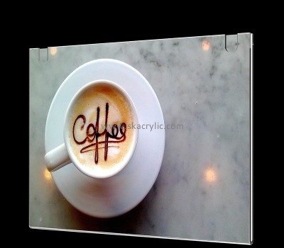 Lucite display supplier custom acrylic wall sign holder for coffee shop BS-263