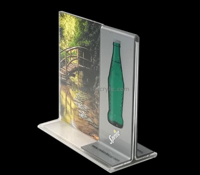 Acrylic display supplier custom plexiglass T-shaped advertising table card holder SH-808