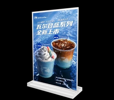 China plexiglass manufacturer custom acrylic T-shaped advertising sign holder SH-809