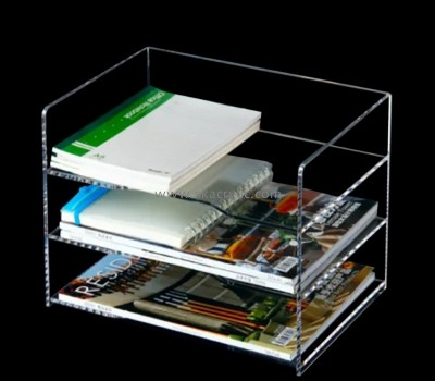 Plexiglass display supplier custom acrylic horizontal file organizer BH-2373