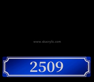 Plexiglass products supplier custom acrylic door number plates sign BS-272