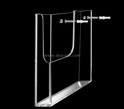 Acrylic item manufacturer custom perspex wall mount flyer holder BH-2383