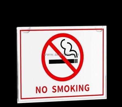 Acrylic item manufacturer custom perspex wall no smoking sign BS-260