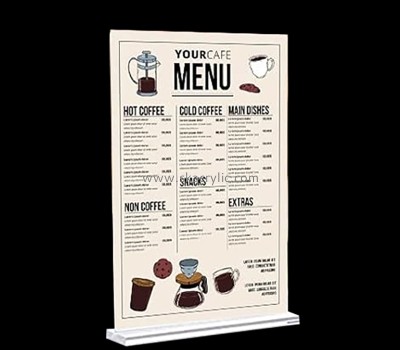 Custom acrylic menu sign holder for coffee shop SH-828