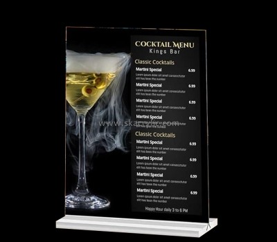 Custom acrylic cocktail menu sign holder for bar KTV SH-829