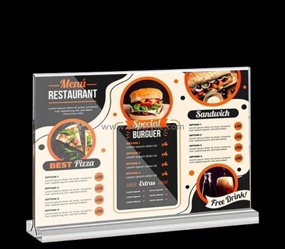 Custom acrylic restaurant table menu holder SH-835