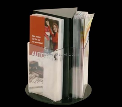 Custom acrylic 3 sided rotating pamphlet holder BH-2418