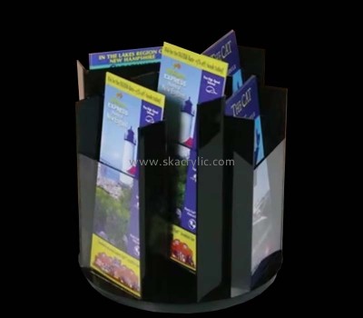 Custom acrylic 5 pockets rotating pamphlet holders BH-2420