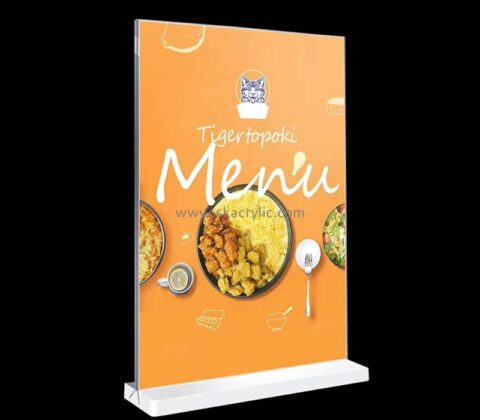 Custom wholesale acrylic T-shaped desktop sign holder SH-883