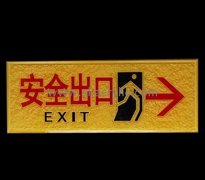 Custom design acrylic traffic warning sign BS-018