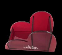 Wholesale custom acrylic 2 tiers business card holder BH-2517 Wholesale custom acrylic 2 tiers business card holder