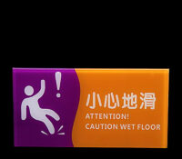 Wholesale custom acrylic wall caution wet floor sign BS-417 Wholesale custom acrylic wall caution wet floor sign