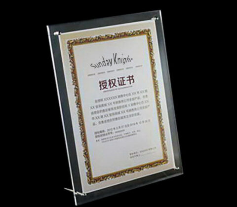 Wholesale custom acrylic certificate of authorization sign holder