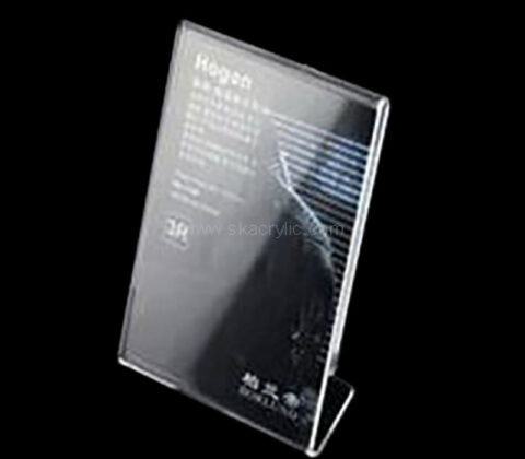 Wholesale custom plexiglass L shape sign holder