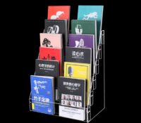 Wholesale custom acrylic 6-tier book display stand holder BH-2532 Wholesale custom acrylic 6-tier book display stand holder
