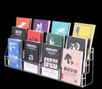 Wholesale custom acrylic multi-pockets book display stand holder BH-2533 Wholesale custom acrylic multi-pockets book display stand holder